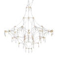 New interior design floating crystal led light chandeliers